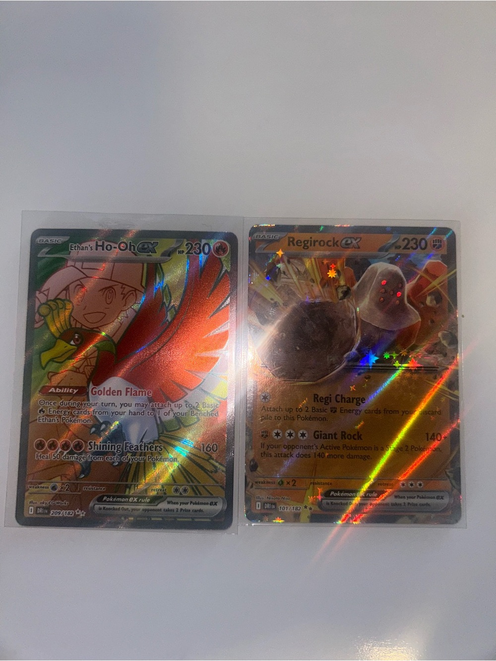Pokémon TCG Ethan's Ho-Oh GX & Regirock GX Holo Duo